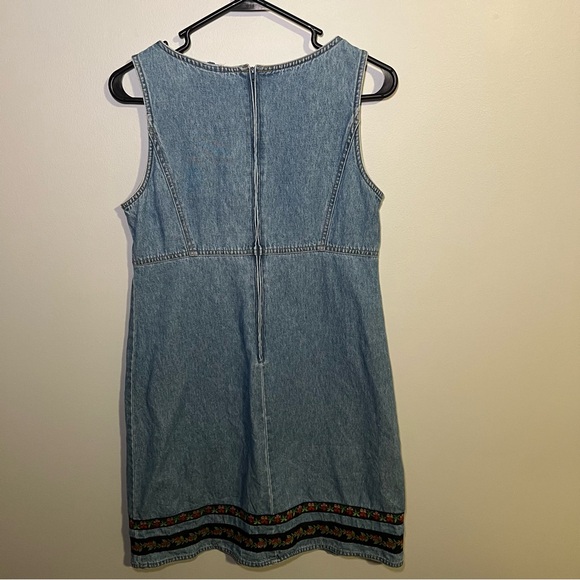 Vintage Darian Petites Denim Floral Dress - Picture 5 of 5